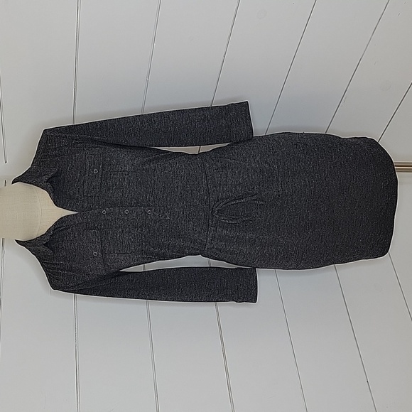 LOFT Ann Taylor XXS black/grey long sleeve dress - Picture 1 of 5